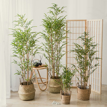 室内装饰仿真竹子隔断屏风造景竹子盆栽假竹子厂家仿真绿植橱窗造