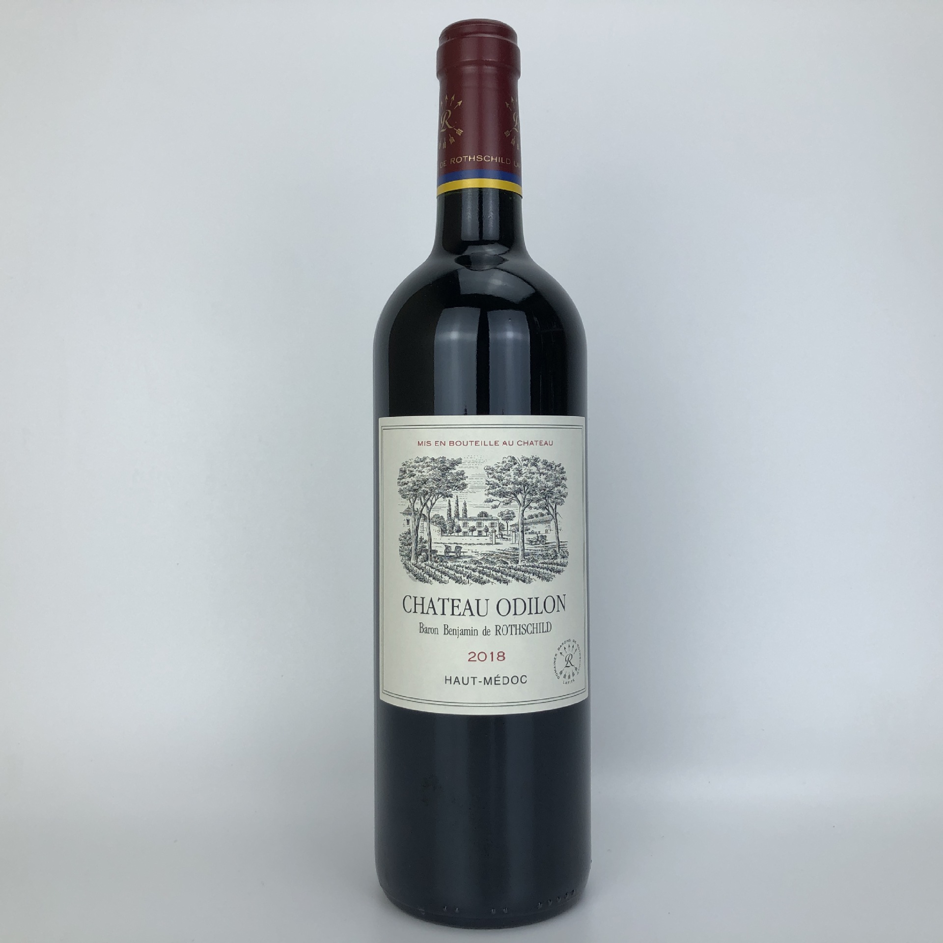 红酒现货批发干红法国拉菲odilon遨迪诺岩石古堡红葡萄酒一件代发