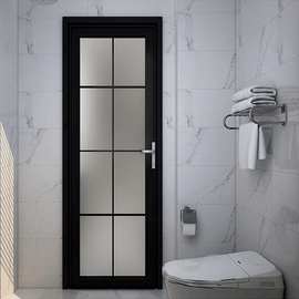卫生间门钢化玻璃门钛镁铝合金厕所门厨房浴室门洗澡间卫浴门直销