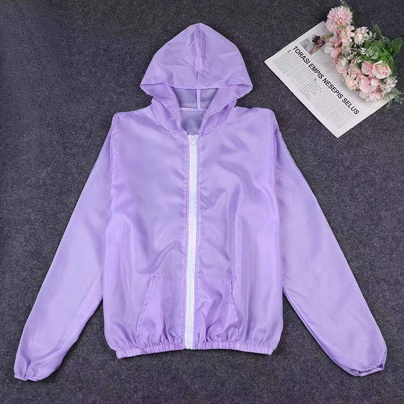 Sun Protection Clothing UV Protection Women's Solid Color Breathable Outdoor Cycling Sun-Protective Clothing Sun-Proof Coat Factory Wholesale