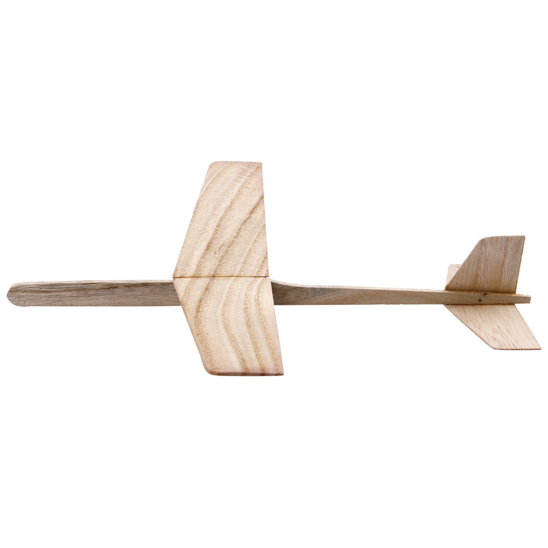 轻木航模套材比赛木质拼装弹射木制飞机模型手掷手抛直线滑翔机学