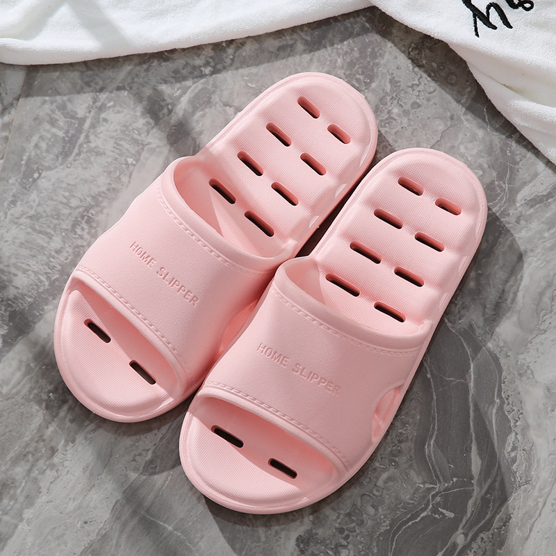 Bathroom Slippers Women's Summer Household Bath Non-Slip Home Indoor Leaking Quick-Drying Slippers Men's Summer