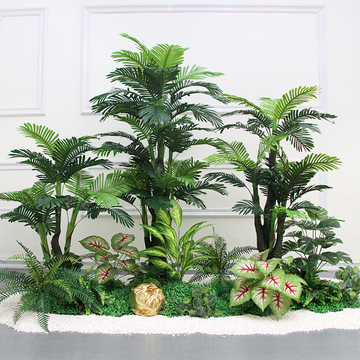 仿生绿植竹子室内仿真植物商场假花大厅大型假树塑料盆栽客厅造景