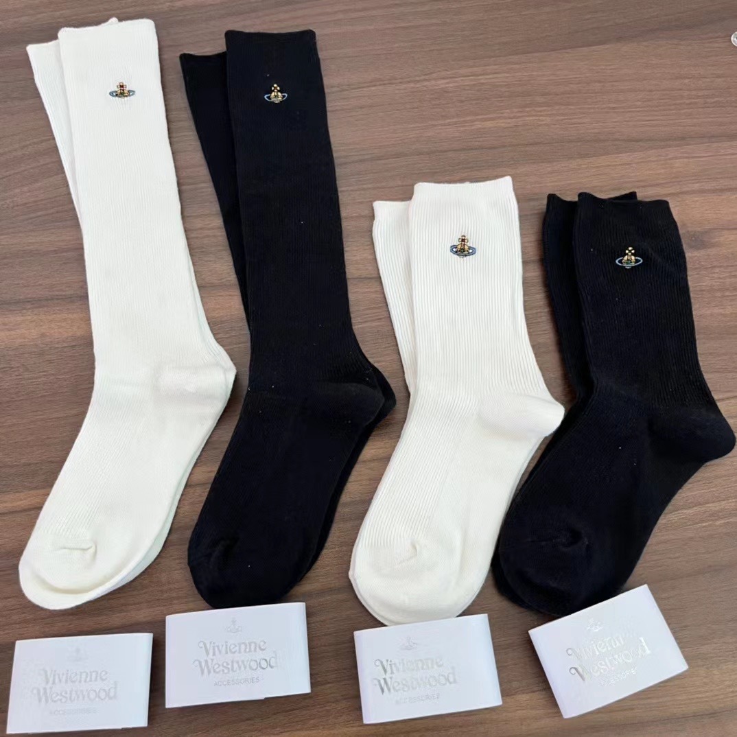 日本西太后袜子刺绣土星双针中筒及膝女袜高筒过膝小腿袜时尚棉袜