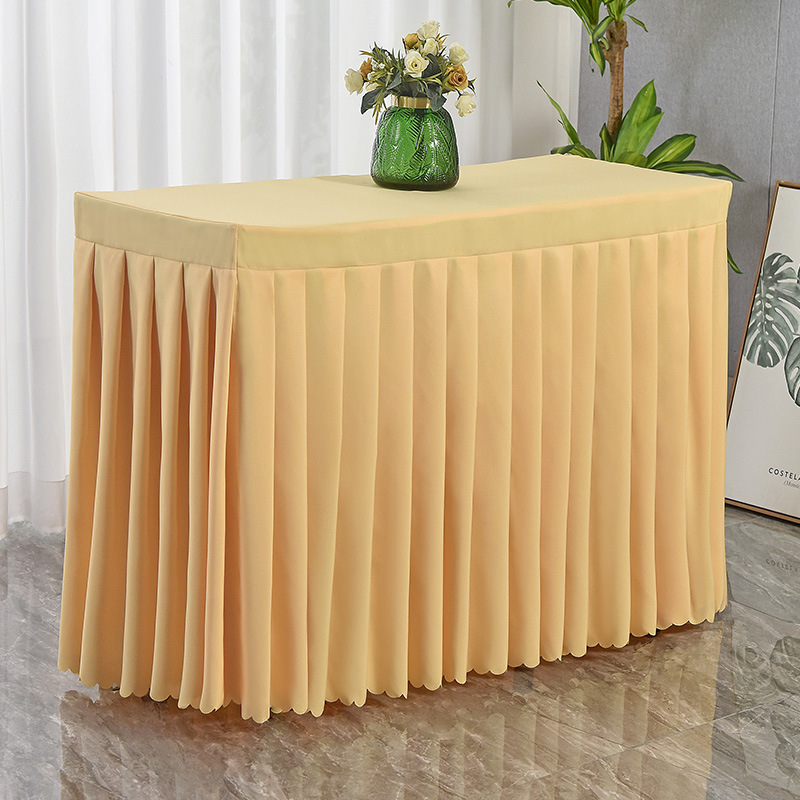 Conference Room Tablecloth Rectangular Solid Color Table Skirt Exhibition Activity Office Tablecloth Table Skirt Cloth 