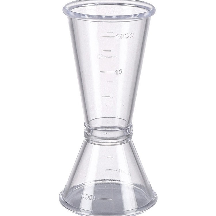 树脂盎司杯双头量杯20cc量酒杯带oz刻度毫升计量器奶茶店专用器具