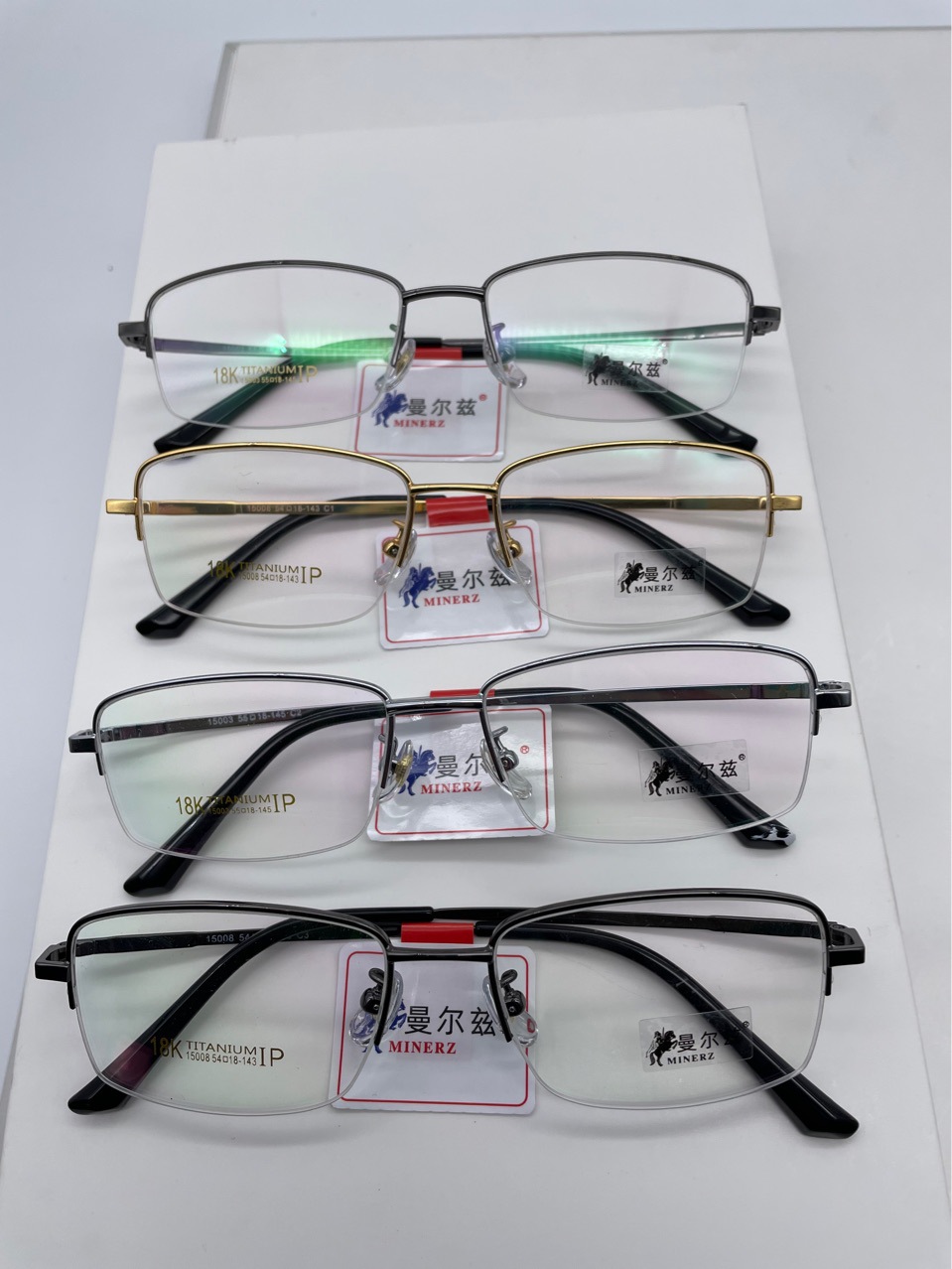 18k金精工商务眉毛纯钛暴龙陌森半框全框眼镜框眼镜架批发