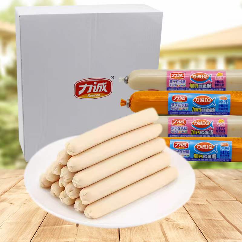 力诚加钙鳕鱼肠原味 芝士味 一盒5斤 散称 休闲零食批发-阿里巴巴