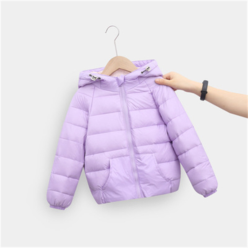 2024 New Children's Lightweight down Jacket Children's Clothing Mid-Length Autumn and Winter Cotton-Padded Coat Korean Style down Cotton Jacket Women's Coat