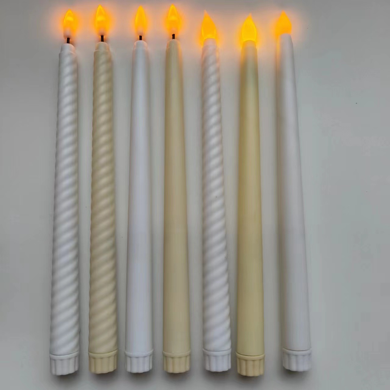 10 Key Remote Control Long Brush Holder Electric Candle Lamp Cross-Border Home Bar Halloween Decoration Pointed Candlestick Led Pole Candle