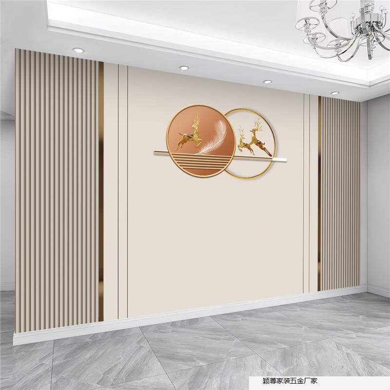 2024电视背景墙壁纸轻奢格栅装饰沙发卧室床头影视自粘直播间墙布