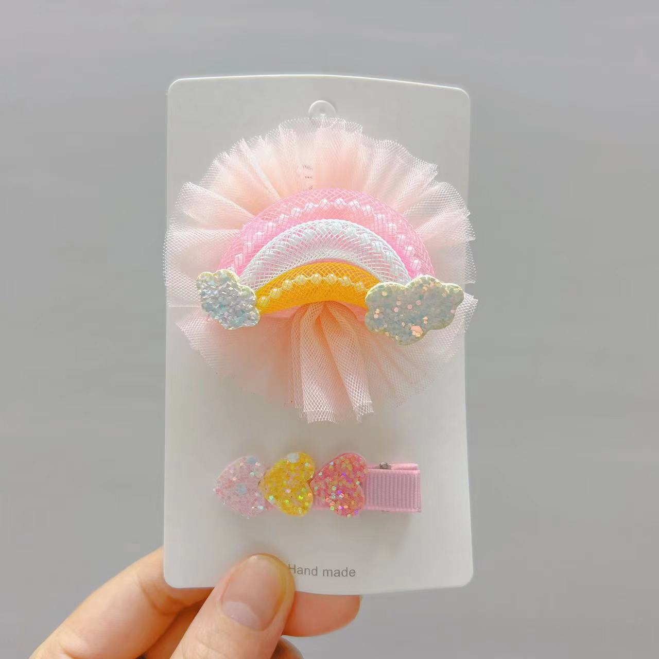 两件套可爱发夹发卡珍珠星空侧边夹女孩快乐星球碎发夹网红发饰品