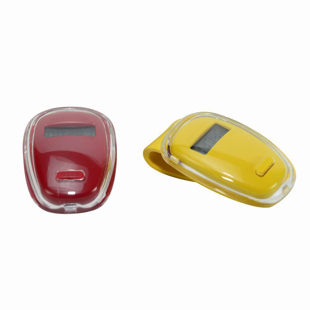 腰夹计步器黑色蓝色 电子记步器现货批发 跑步走路计步器广告礼品