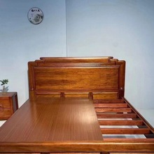 花梨木榫卯结构床明清古典1.8米双人大床主卧雕花红木婚床家具