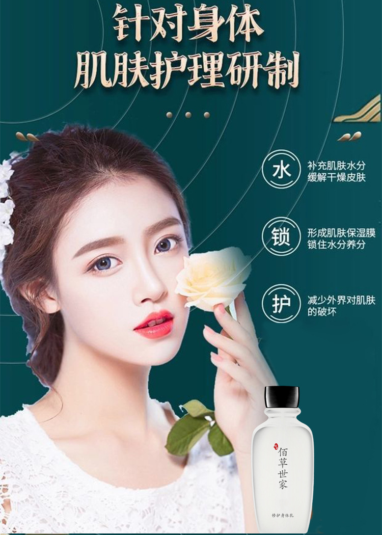 佰草世家果酸身体乳鸡皮疙瘩提亮肌肤保湿补水角质全身