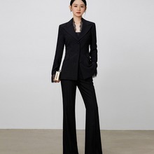 出口日本 蕾丝设计西服套装女 主持人讲师年会高级感 职业装正装