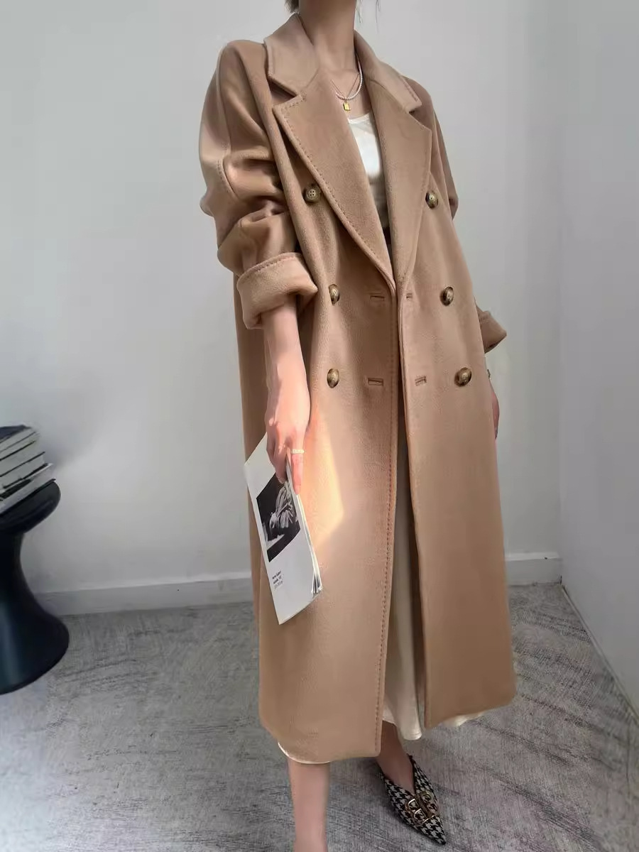 2024秋冬羊绒大衣m家101801大衣20%山羊绒80细羊毛mrt101801-阿里巴巴