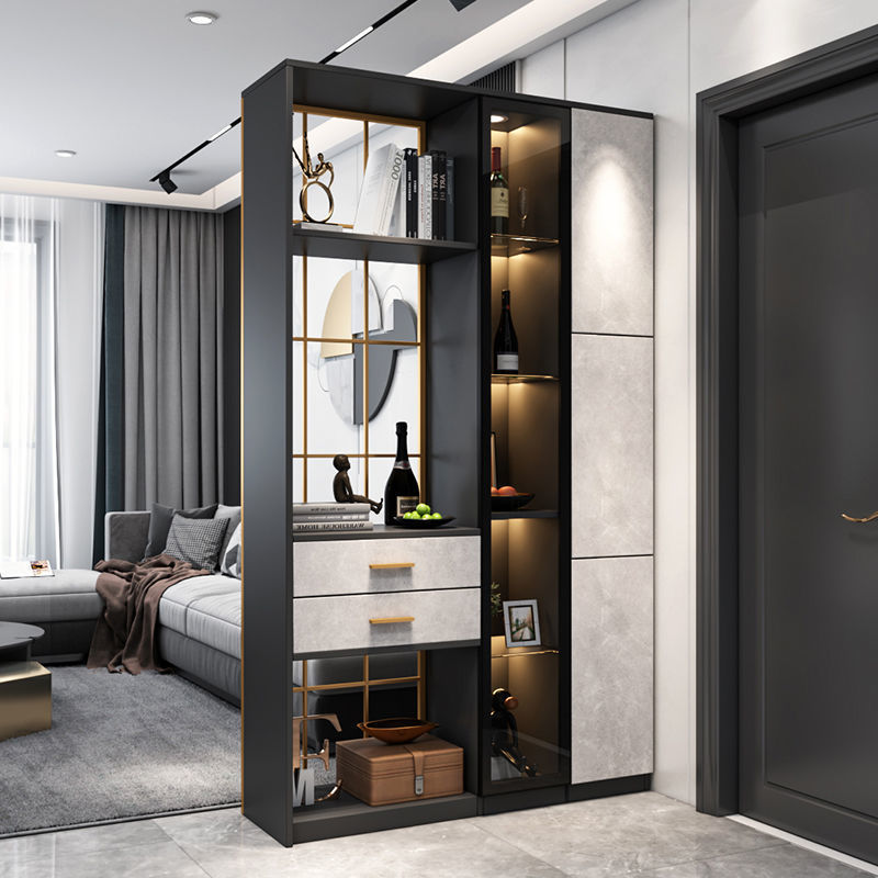 入户玄关隔断客厅酒柜隔断柜现代简约玄关柜轻奢风小户型屏风柜