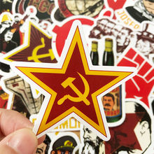 50张镰刀锤子贴纸CCCP斯大林苏联人像二战涂鸦独特搞笑卡通防水贴