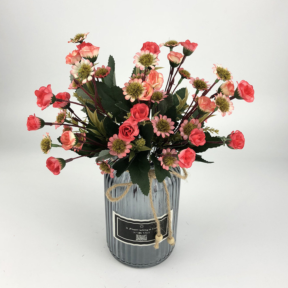 双子星花草仿真花塑料花艺婚礼吊顶插花配材舞台背景装饰假花