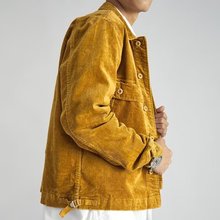 阿美咔叽日系山系军事大口袋工装外套水洗灯芯绒港风美式复古夹克