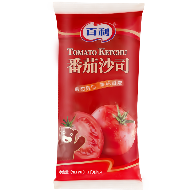 百利番茄沙司调味酱1kg意大利面披萨汉堡薯条酱料烹调菜肴番茄酱
