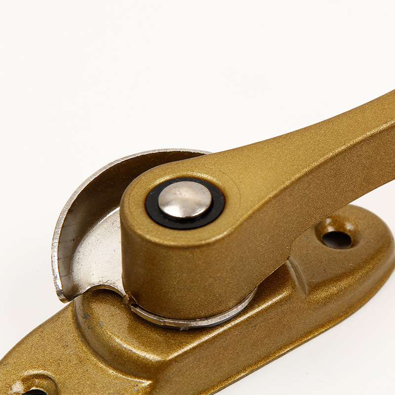 新款塑钢铝金门窗户推拉窗铝合金窗锁搭扣小双向月牙锁防盗窗锁扣