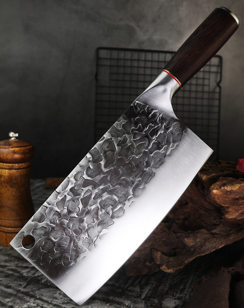 阳江菜刀家用手工锻打不锈钢切片切肉斩骨刀斩切两用厨师厨房刀具