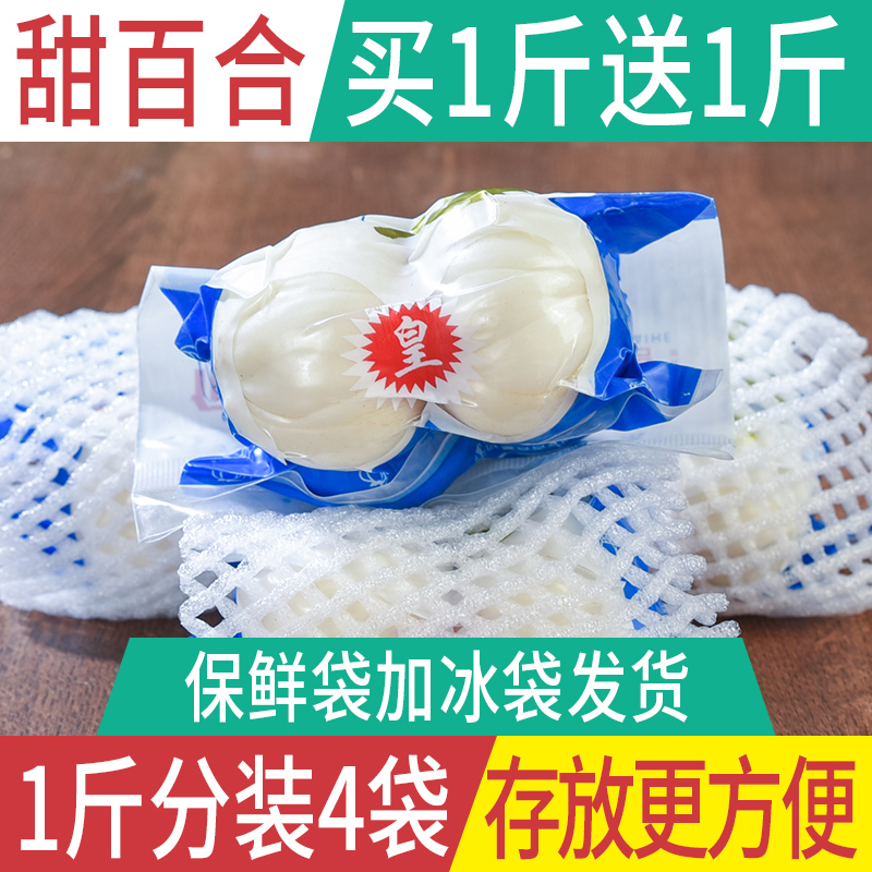 甘肃兰州百合新挖新鲜百合500g新鲜食用生甜白合非级