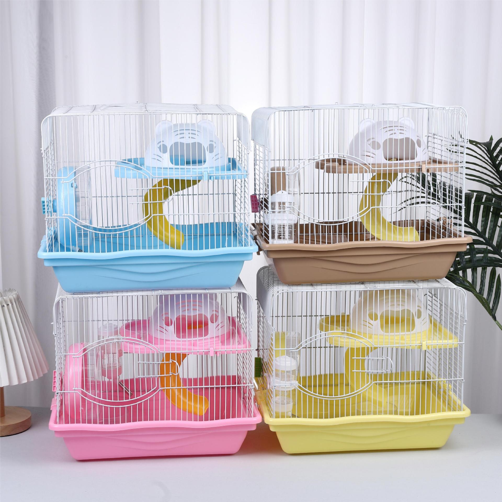 Factory Wholesale Hamster Cage Small Pastoral Castelet Hamster Supplies Portable Outerwear Double-Layer Anti-Escape Warehouse Rat's Nest