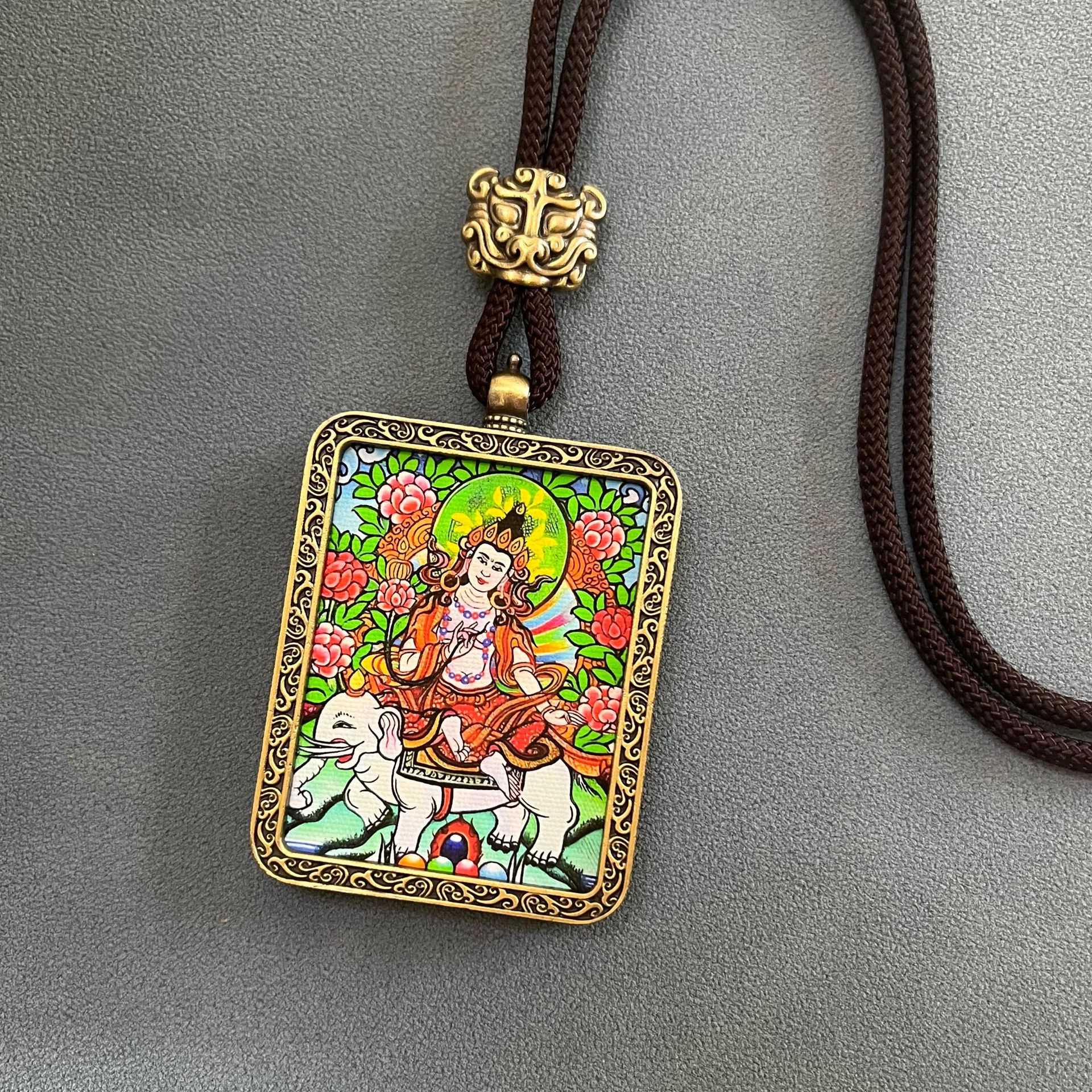 Thangka Non-Hand-Painted Thangka Thangka Pendant Twelve Zodiac Eight Guardian Gods Scenic Spot Buddha Souvenir