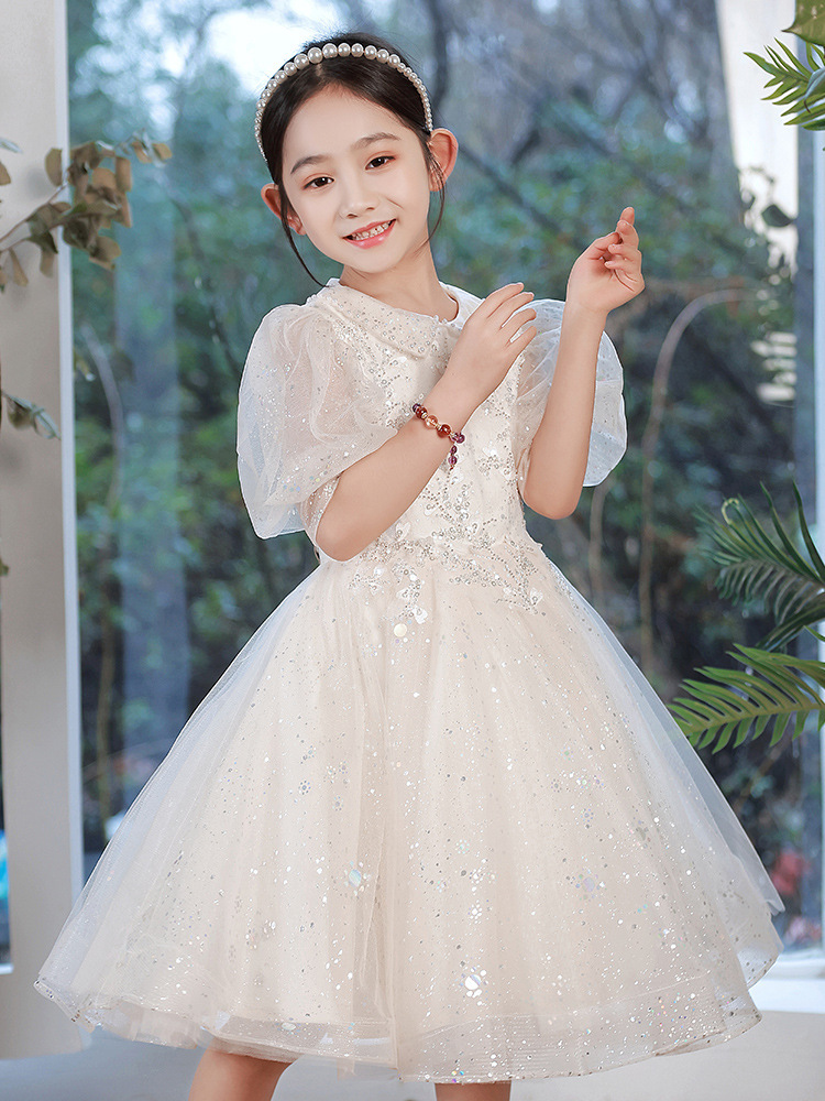 花童婚礼儿童礼服女儿童钢琴演奏演出比赛表演服女童生日公主裙