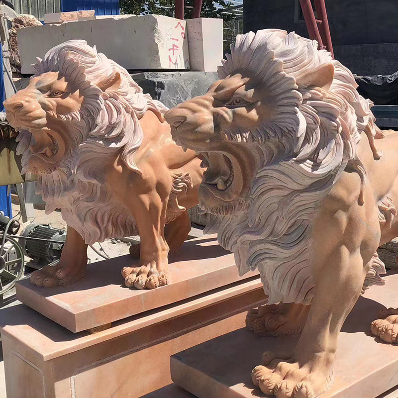 欧式石狮子晚霞红