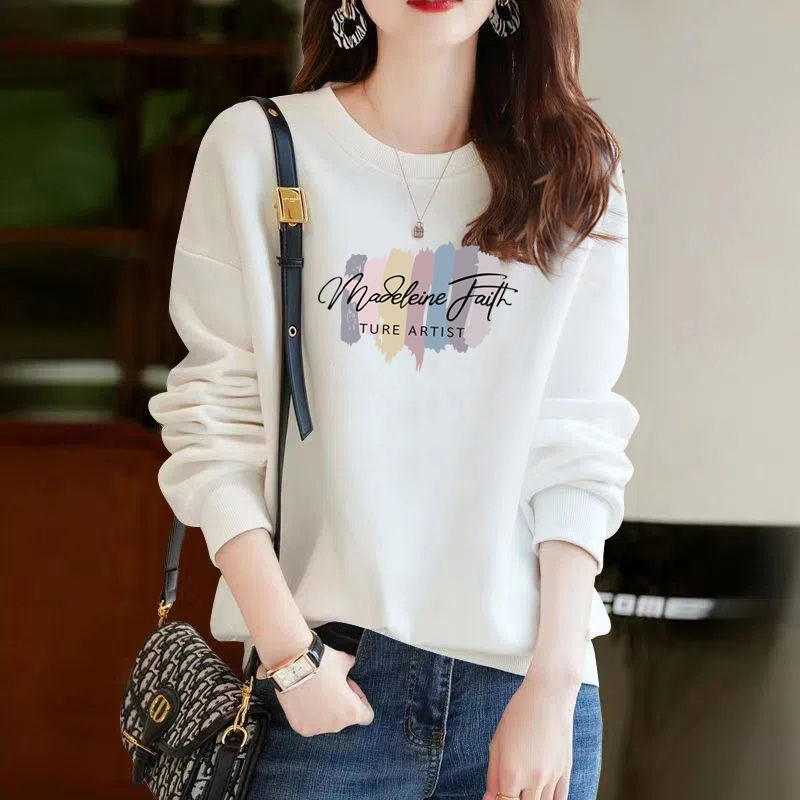 Spring and Autumn 2023 Thin Cotton Sweater Women's Raglan Korean Style Loose Slimming Fashion Versatile Top Trendy Ins