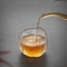 26X8玻璃主人杯单杯磨砂单只个人专用透明小茶杯功夫茶具茶盏女士