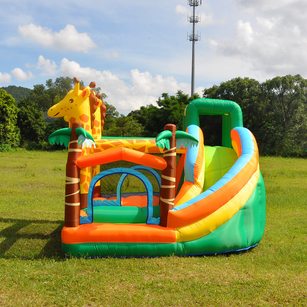 跳迪儿童充气城堡小型家用跳跳床梅花鹿滑滑梯室内攀岩蹦蹦床玩具