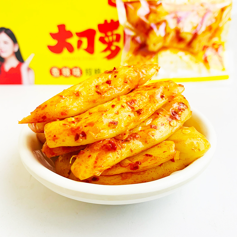 大刀萝卜条湖南岳阳爽口脆棒棒萝卜干皮零食小吃学生下饭菜