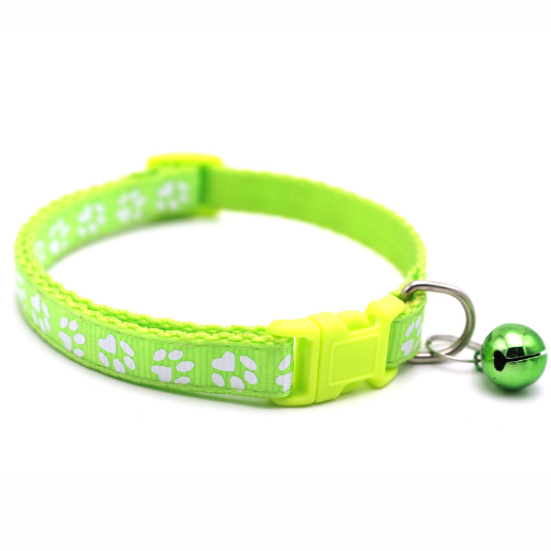 Pet Patch Dog Cat Single Footprint Bell Collar Cat Buckle Collar Collar Bell