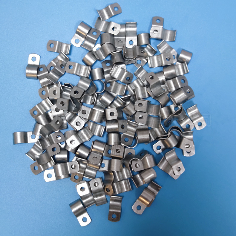 现货供应压线夹金属单边骑马卡 水管线缆油管固定夹子半边管卡夹