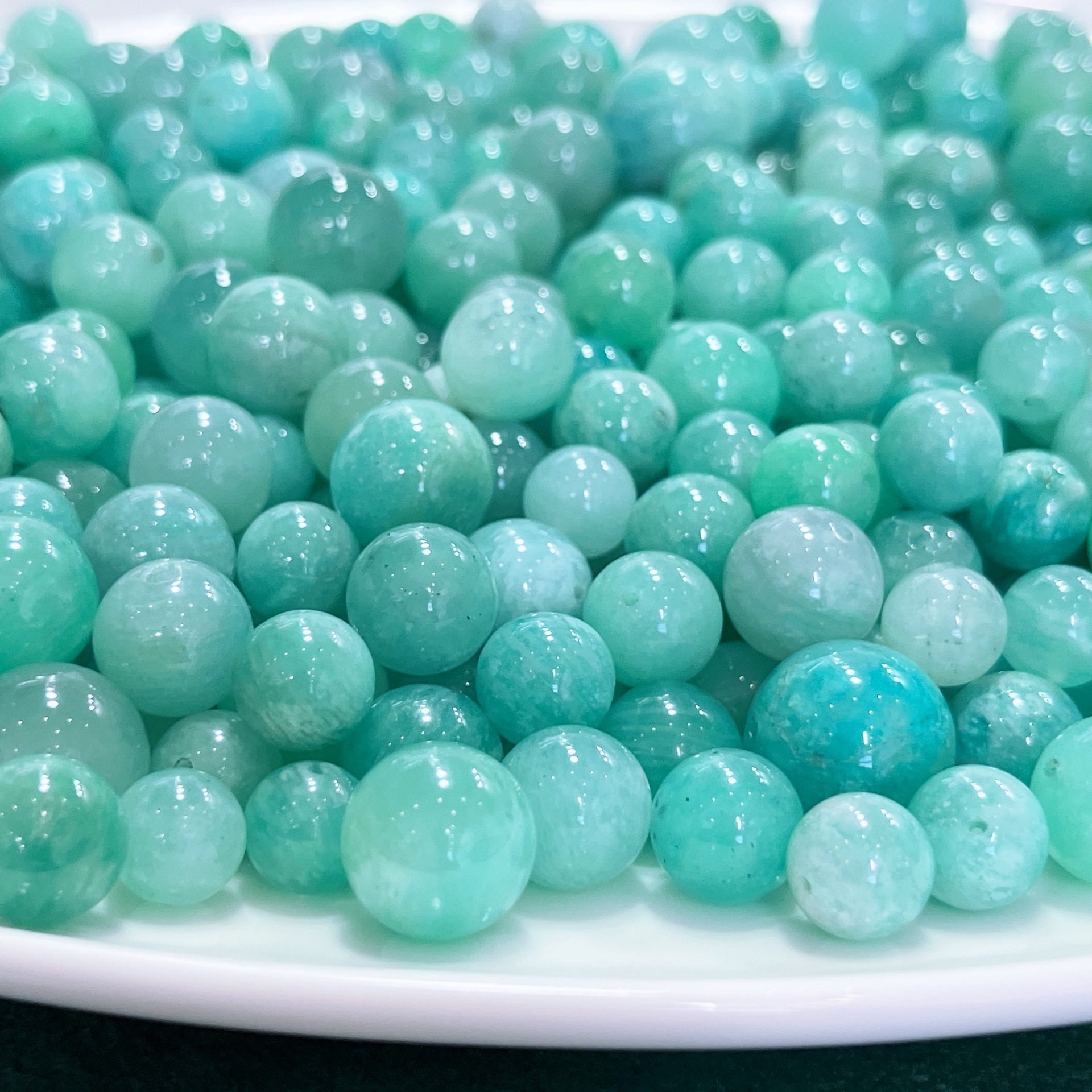 天然天河石圆珠 散珠diy手链串珠项链配珠材料配件 约4-11mm