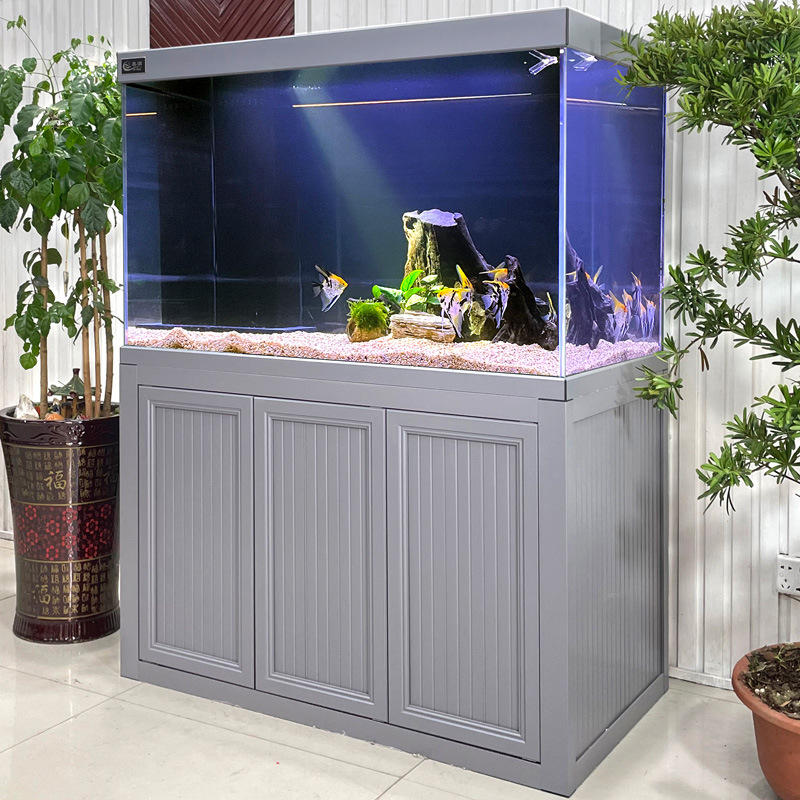 客厅鱼缸家用底滤新款批发全套全自动玻璃懒人水族箱招财高档鱼缸