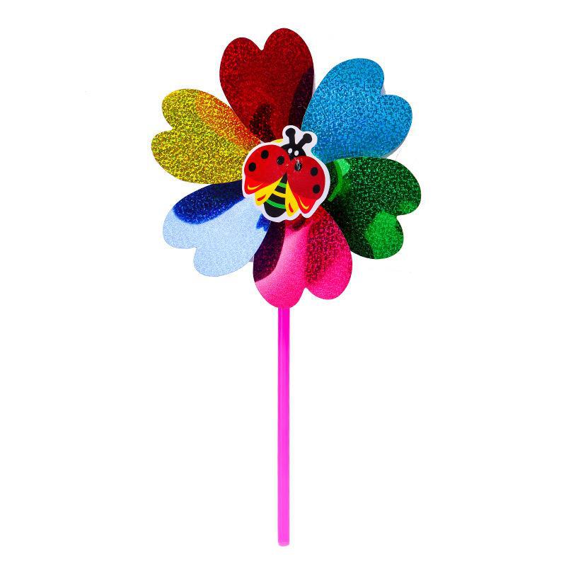 风车玩具景点户外外景卡通玩具亮片风车大风传统大风车批发彩色怀