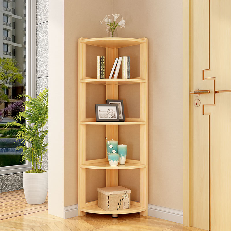 实木角柜转角置物架墙角柜客厅简约多功能三角柜储物架转角收纳柜