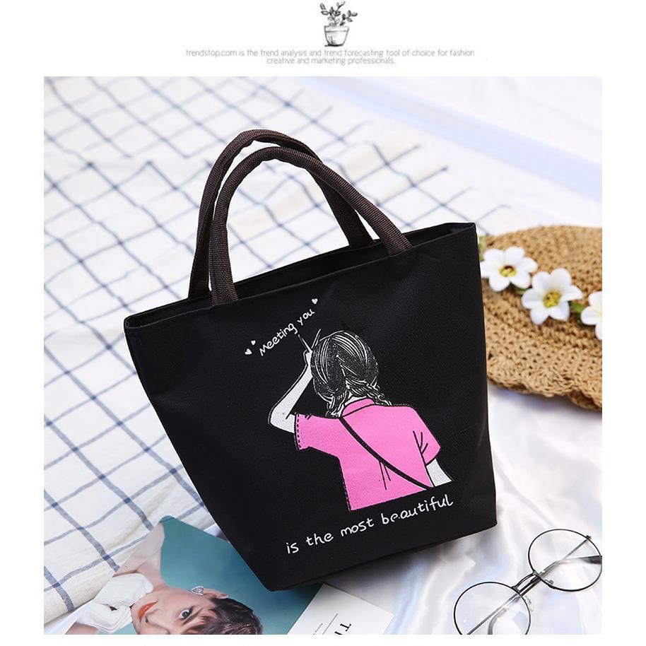Portable Canvas Bag Student Mori Style Shoulder Bag New Printed Fashion Women Bags Versatile Simple Cute Shoulder Bag