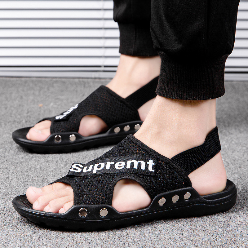 Men's 2022 New Summer Sandals Men's Slippers Casual Trendy All-Match Flying Woven Fashionable Outdoor Beach Men's Shoes