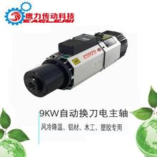 自动换刀电主轴9kw 风冷HSK/ISO　24000转铝型材钻孔高速电机