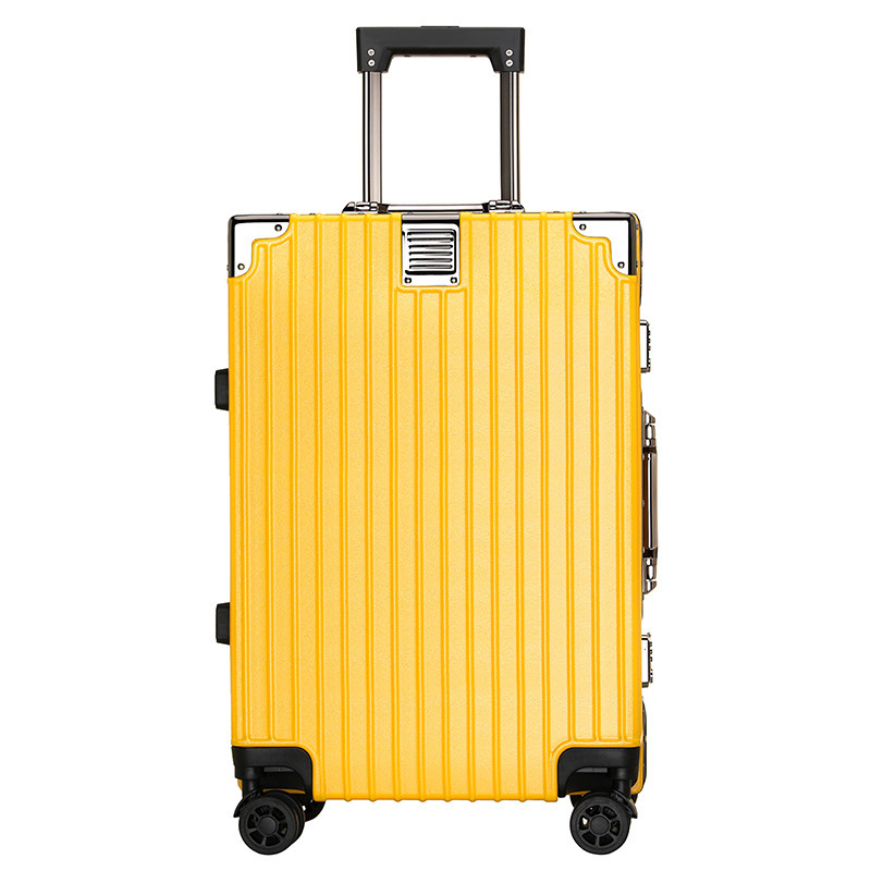 Aluminum Magnesium Suitcase Student Universal Wheel Suitcase Boarding Bag Cross-Border Trolley Case Three-Piece Suit Suitcase