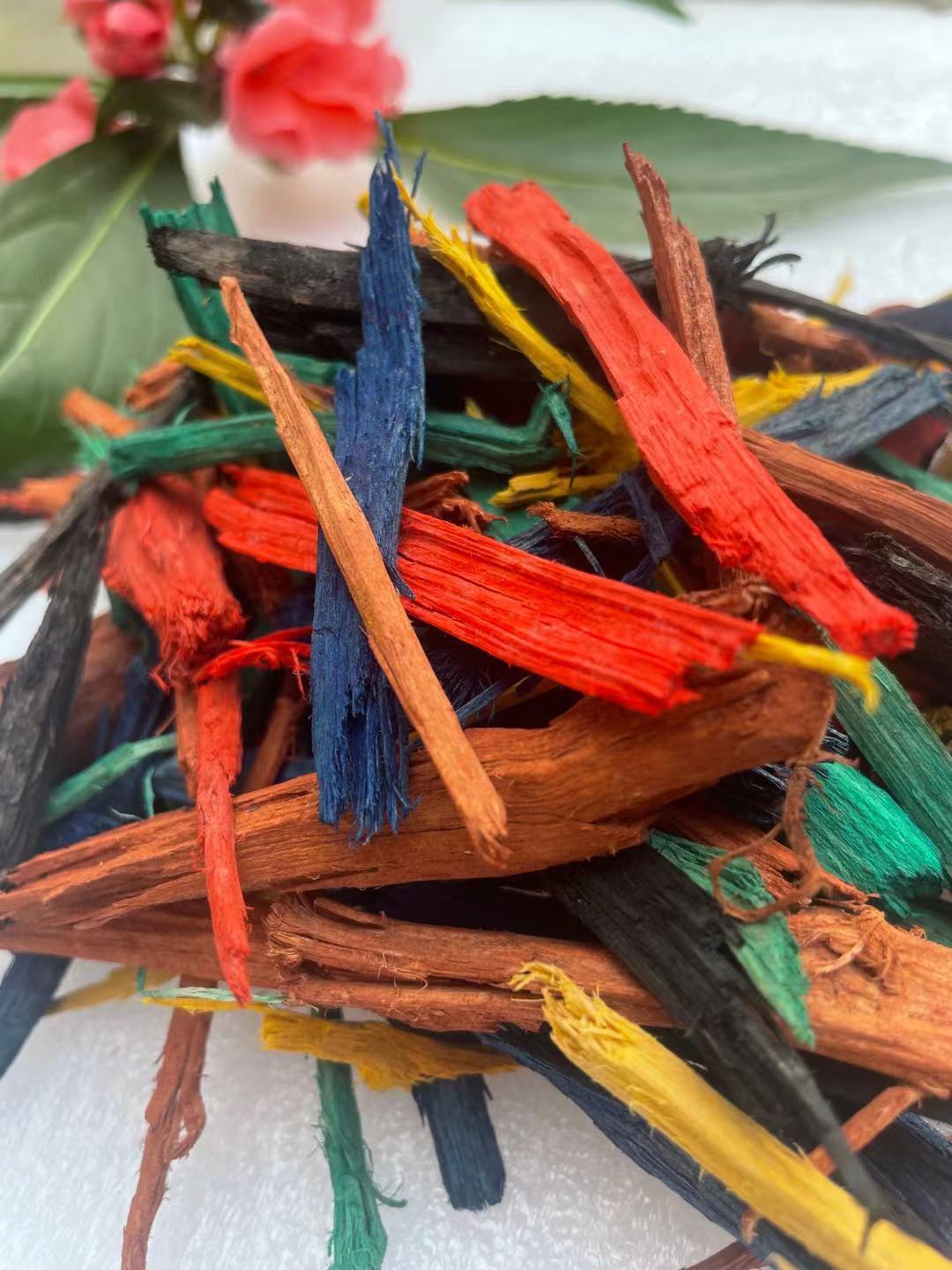 批发园林有机覆盖物染色木屑地表彩色覆盖物草坪花园装饰彩色树皮