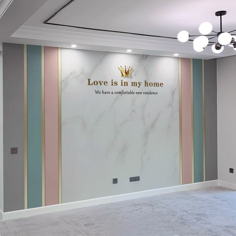 电视背景墙布18d新款电视机背景墙壁纸简约几何线条直播影视壁画