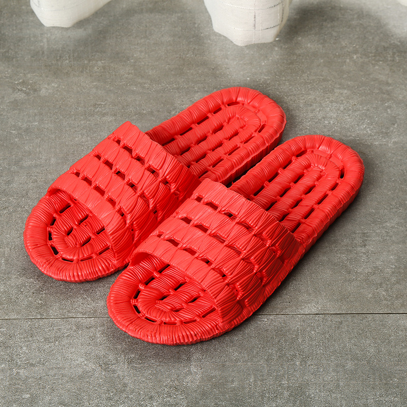 Couple Leaking Slippers Indoor Non-Slip Bath Home Bathroom Slippers Four Seasons Quick-Drying Soft Bottom Leaking Slippers Eva